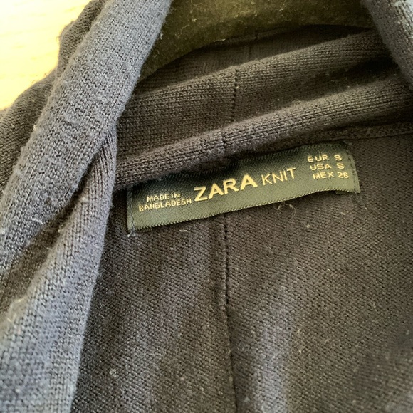 Zara Navy knit cardigan open front size s small - Picture 4 of 4